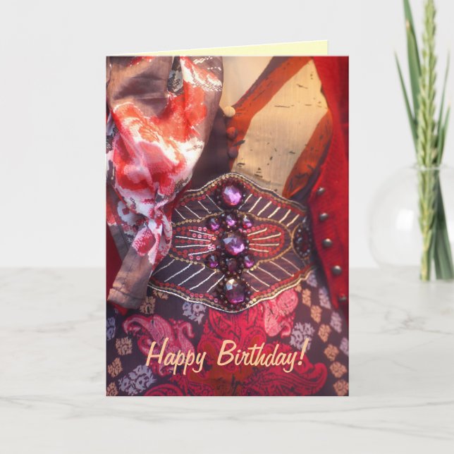 Carte d'anniversaire heureuse de mode (Devant)