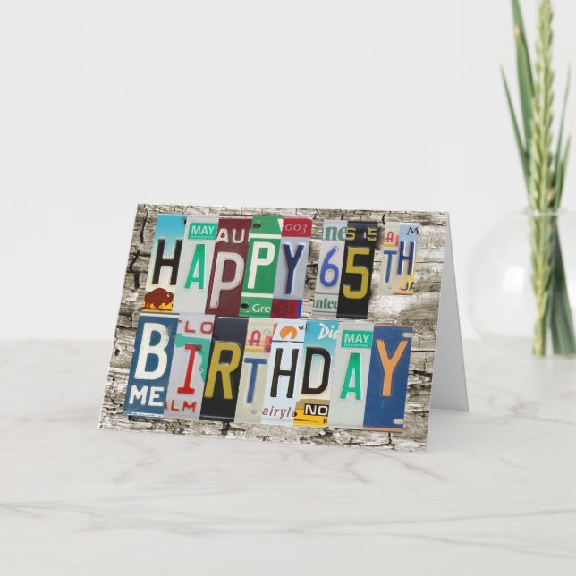 Carte d'anniversaire heureuse de plaques (Devant)