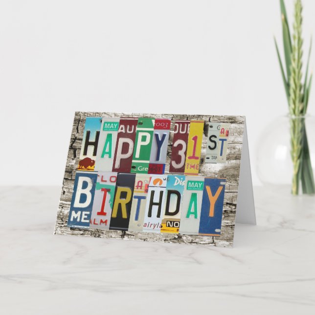 Carte d'anniversaire heureuse de plaques (Devant)