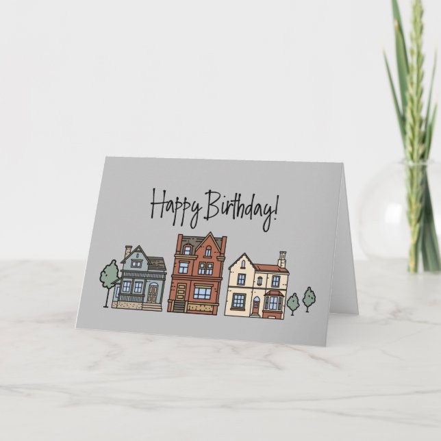 Carte d'anniversaire heureuse pour le nouveau clie (Devant)