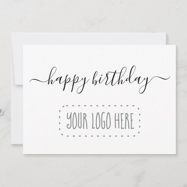 Carte d'anniversaire heureuse pour les clients d'a (Devant)