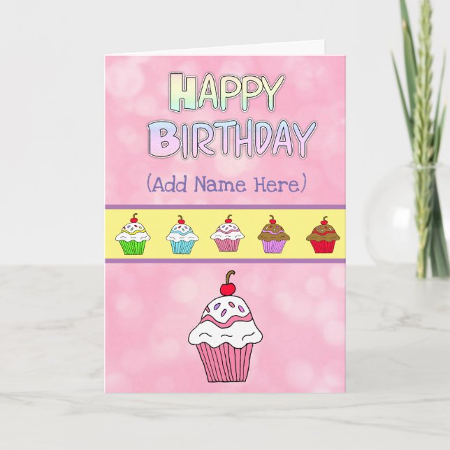 Carte d'anniversaire heureux personnalisé (Devant)