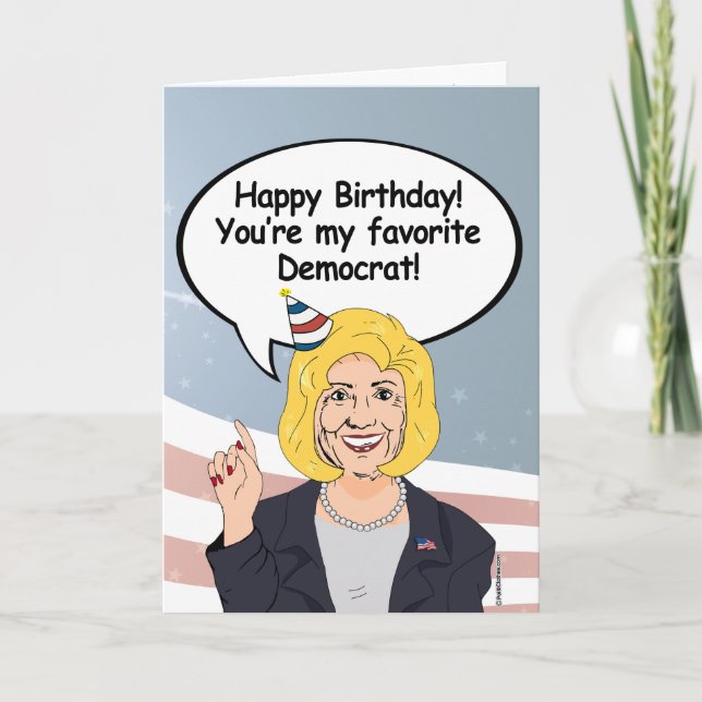 Carte d'anniversaire Hillary - Vous êtes ma démocr (Devant)