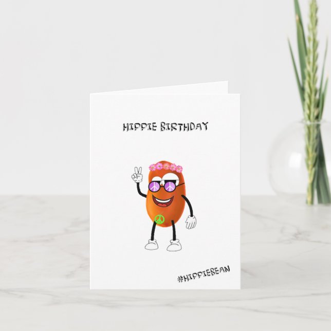 Carte d'anniversaire - Hippie Anniversaire (Devant)