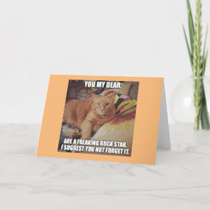 Carte d'anniversaire hippie de vedette du rock de