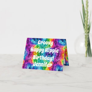 Carte d'anniversaire Hippie Tie Dye