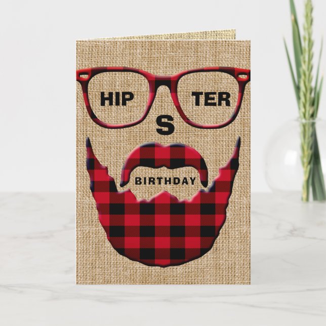 Carte d'anniversaire HipSter (Devant)