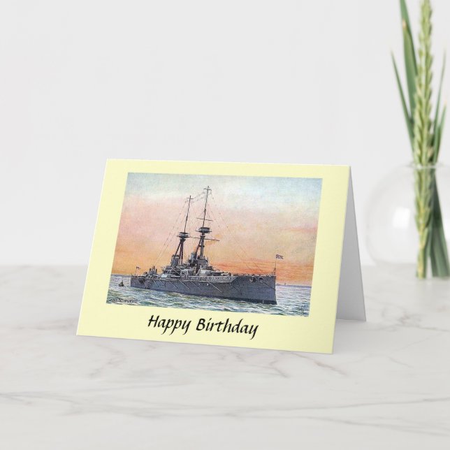 Carte d'anniversaire - HMS Collingwood (Devant)