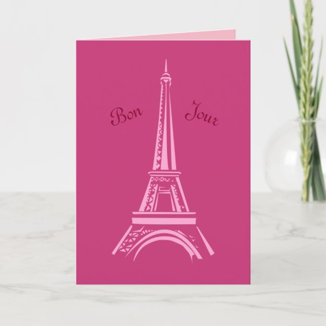 Carte d'anniversaire Hot Pink Paris (Devant)