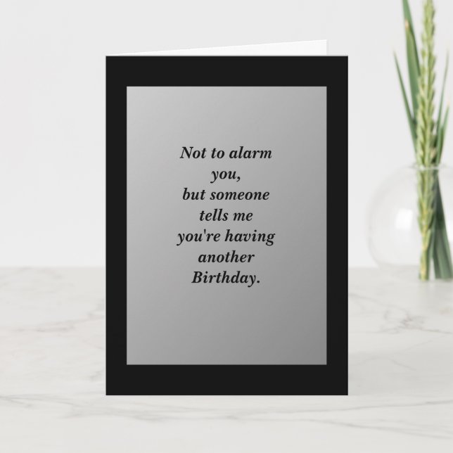 Carte d'anniversaire humoristique (Devant)