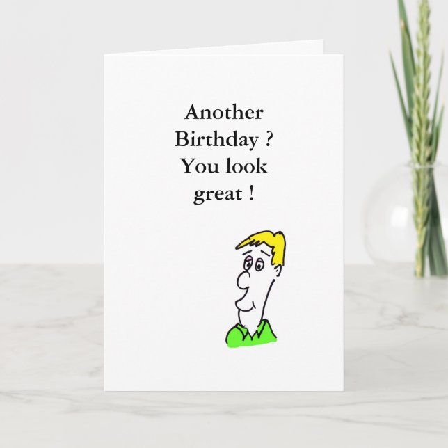 Carte d'anniversaire humoristique (Devant)
