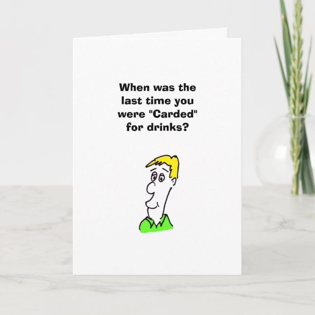 Carte d'anniversaire humoristique (Devant)