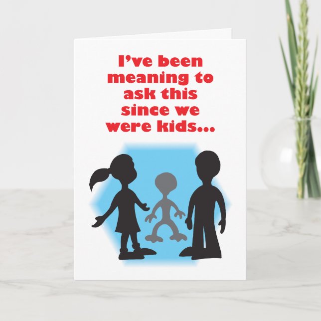 Carte d'anniversaire humoristique Ami imaginaire (Devant)
