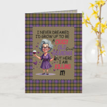 Carte d'anniversaire humoristique Culloden Ancient