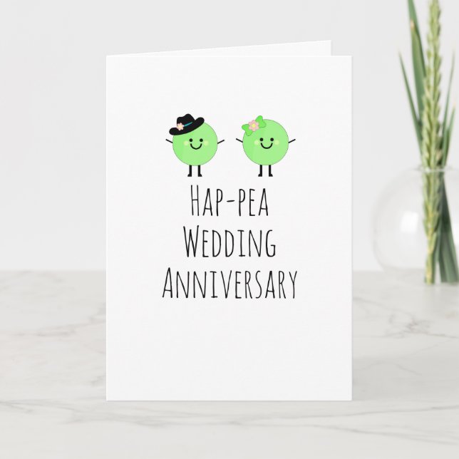 Carte d'anniversaire humoristique Cute Peas Plain (Devant)