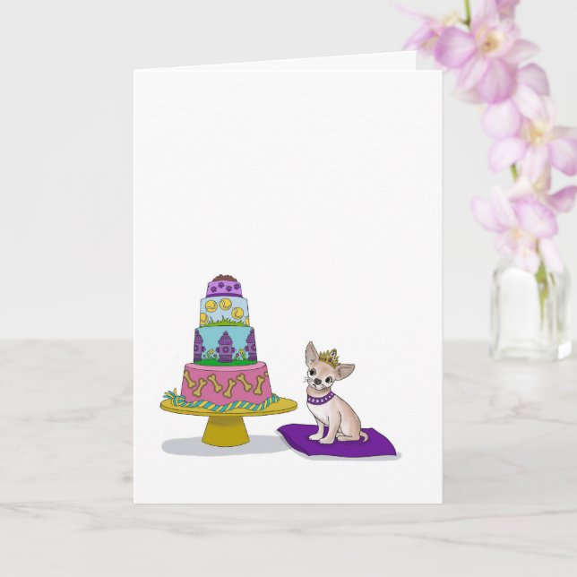 Carte d'anniversaire humoristique de chien (Orchidée)