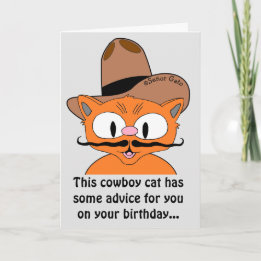 Carte d'anniversaire Humoristique Dessin Animé Cow