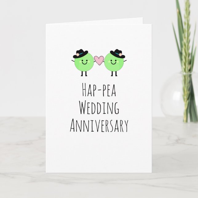 Carte d'anniversaire humoristique Peas Gay Homosex (Devant)