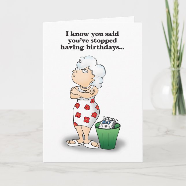 Carte d'anniversaire humoristique sans sens (Devant)
