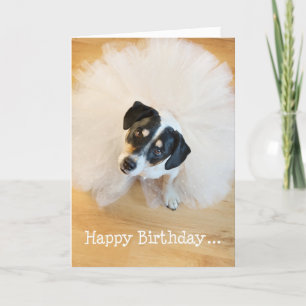 Carte d'anniversaire humoristique - tutu de port