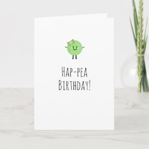 Carte d'Anniversaire Humourante Cute Pea