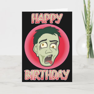 Carte d'anniversaire impressionnante de zombi