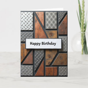 Carte d'anniversaire industrielle