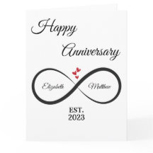 Carte d'anniversaire Infinity | Nom & Année