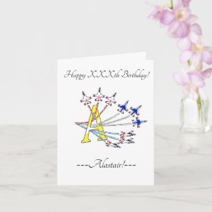 Carte d'anniversaire initiale A Thunderbirds