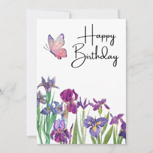Carte d'anniversaire Iris Pumila
