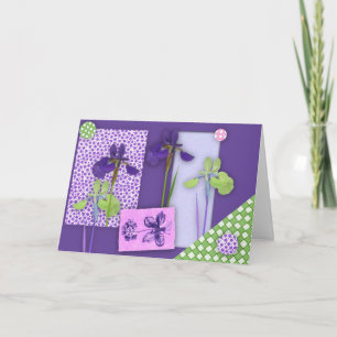 Carte d'anniversaire Iris Scrapbook (grande police