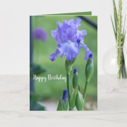 Carte d'anniversaire Iris violet