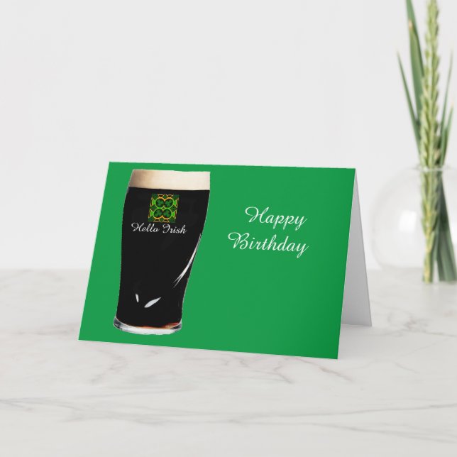 Carte d'anniversaire irlandaise (Devant)