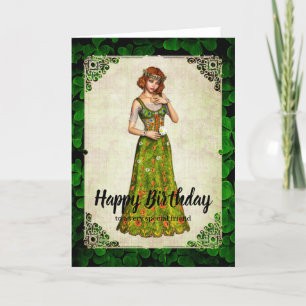 Carte d'anniversaire irlandaise Daisy Girl