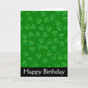 Carte d'anniversaire irlandaise joyeuse de shamroc