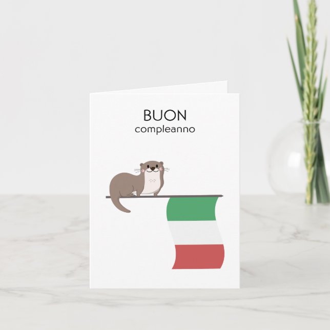 Carte d'anniversaire italienne - Buon compleanno (Devant)