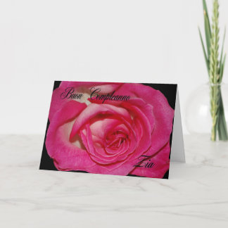 Carte d'anniversaire italienne pour la tante