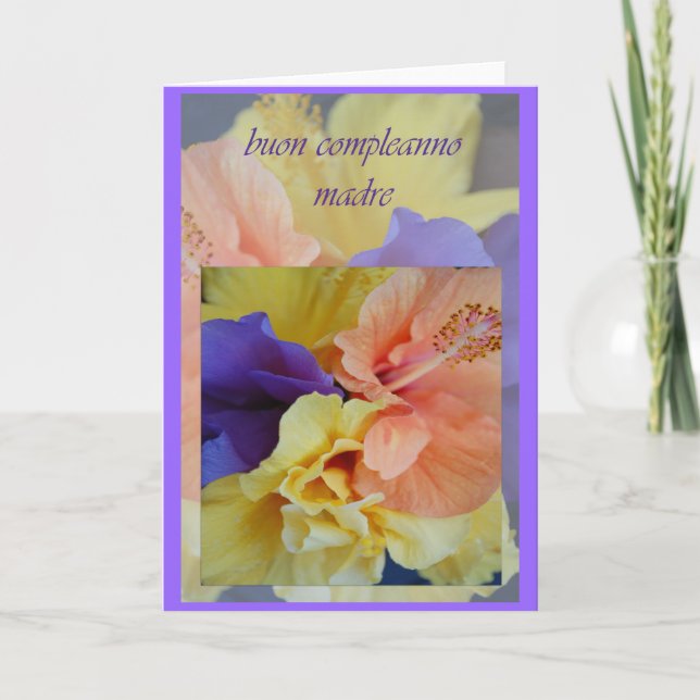 Carte d'anniversaire italienne pour maman (Devant)