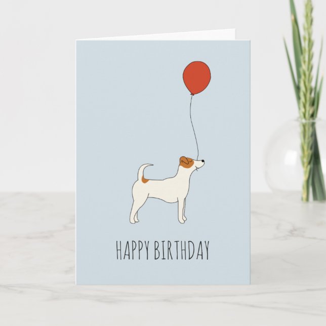 Carte d'anniversaire Jack Russel Terrier (Devant)