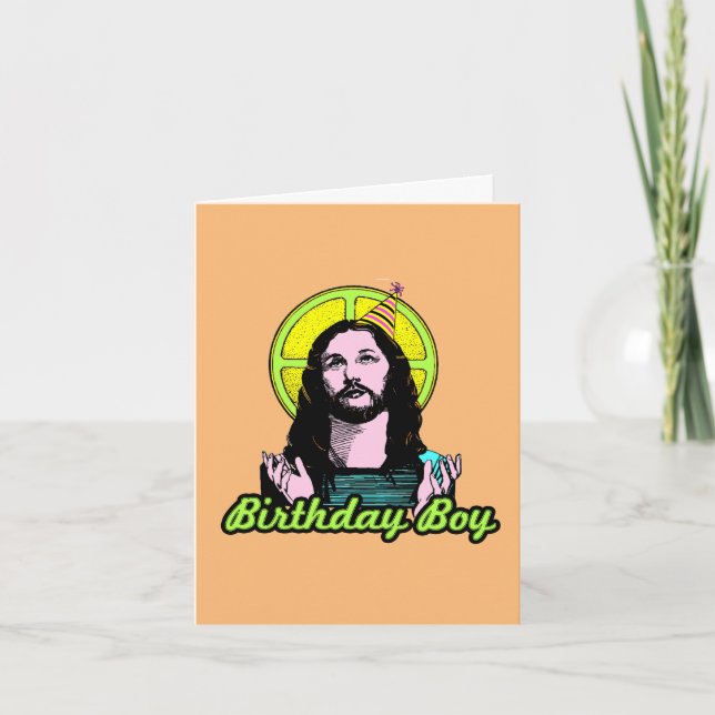 Carte d'anniversaire Jésus garçon (Devant)
