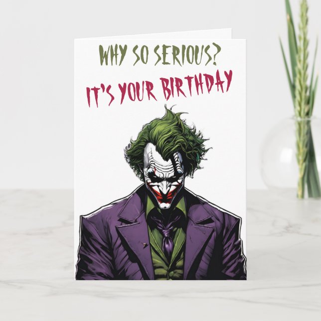 carte d'anniversaire joker (Devant)