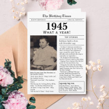 Carte d'anniversaire Journal 1945