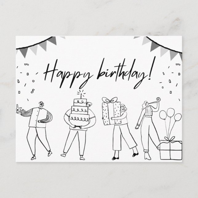 Carte d'anniversaire joyeuse (Devant)