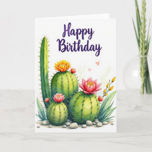 Carte d'anniversaire joyeuse avec succulente