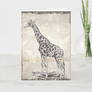Carte d'anniversaire joyeuse de la girafe de Sepia