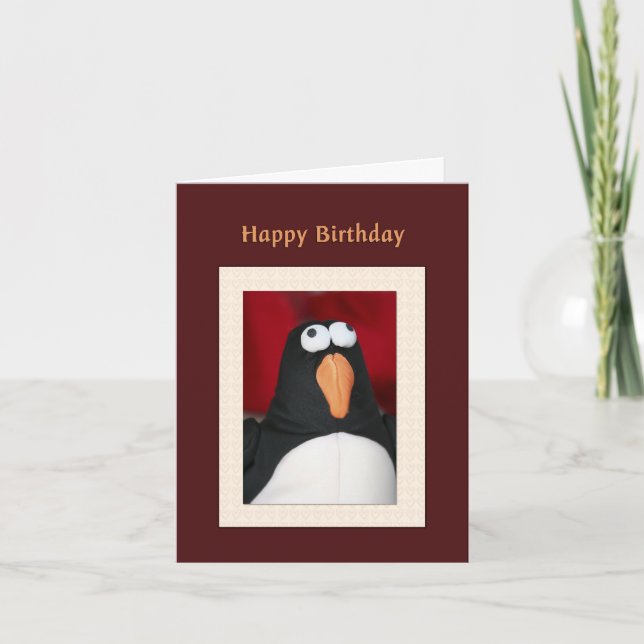 Carte d'anniversaire joyeuse de Penguin (Devant)