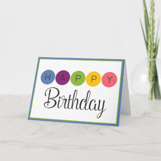 Carte d'anniversaire joyeuse du Cercle coloré