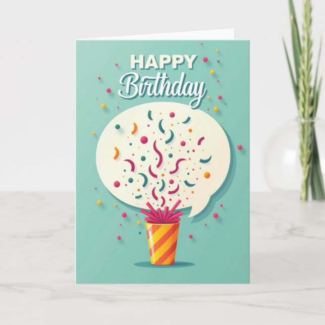 Carte d'anniversaire Joyeuse Explosion (Devant)