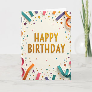 Carte d'anniversaire Joyeuse Fête