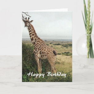 Carte d'anniversaire joyeuse Giraffe